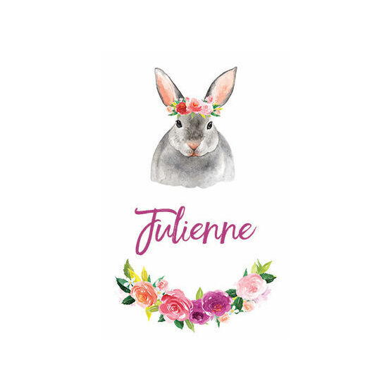 Flower Crown Animals Name Cards - Set of 9