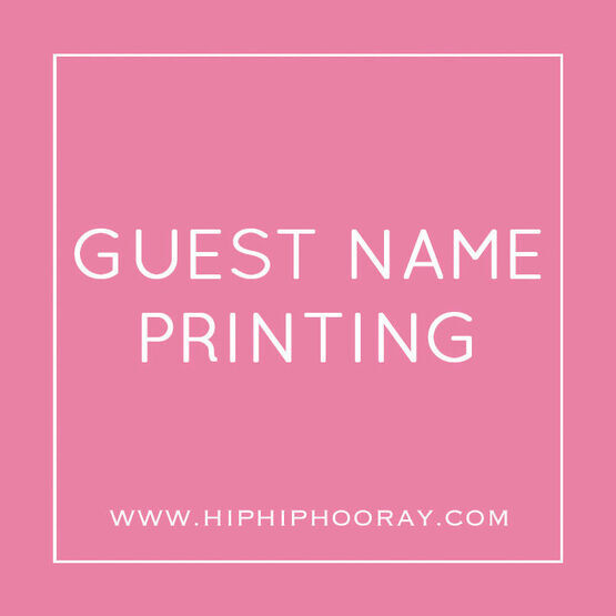 Guest Name Printing