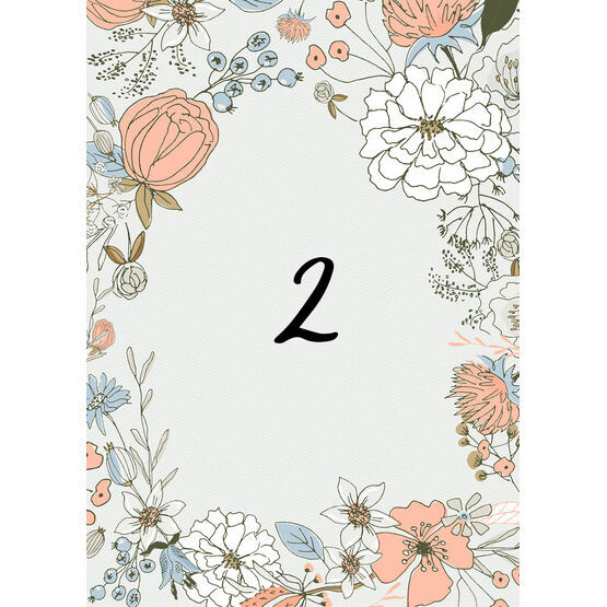 Wild Flowers Table Number