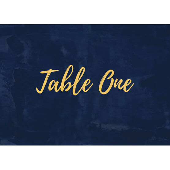 Navy & Gold Table Name