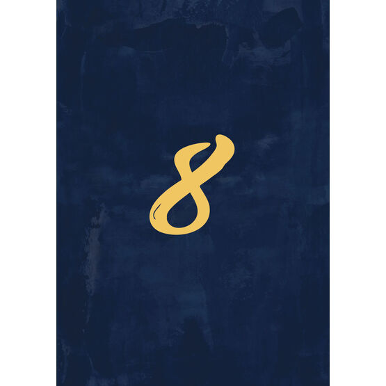 Navy & Gold Table Number
