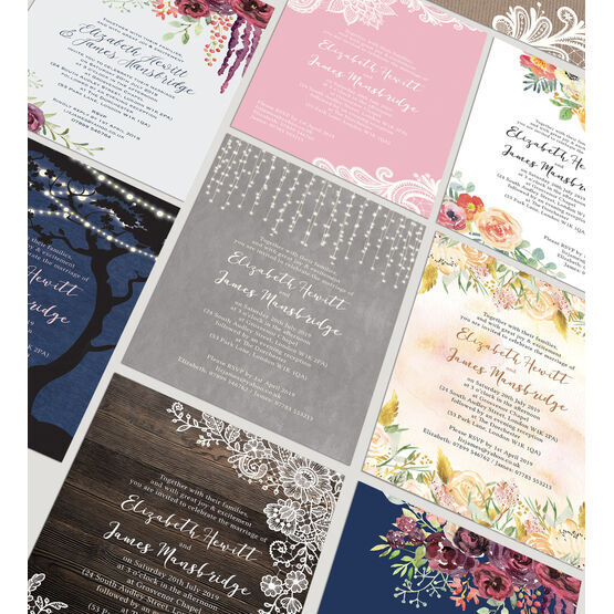 Limited Edition Wedding Invitation - 12 Designs Available