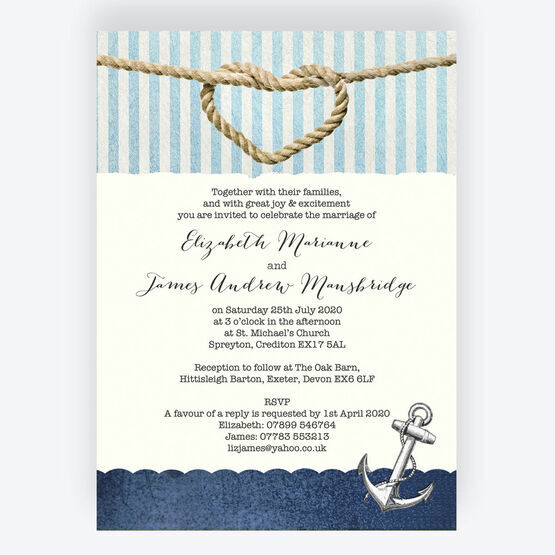 Nautical Knot Wedding Invitation