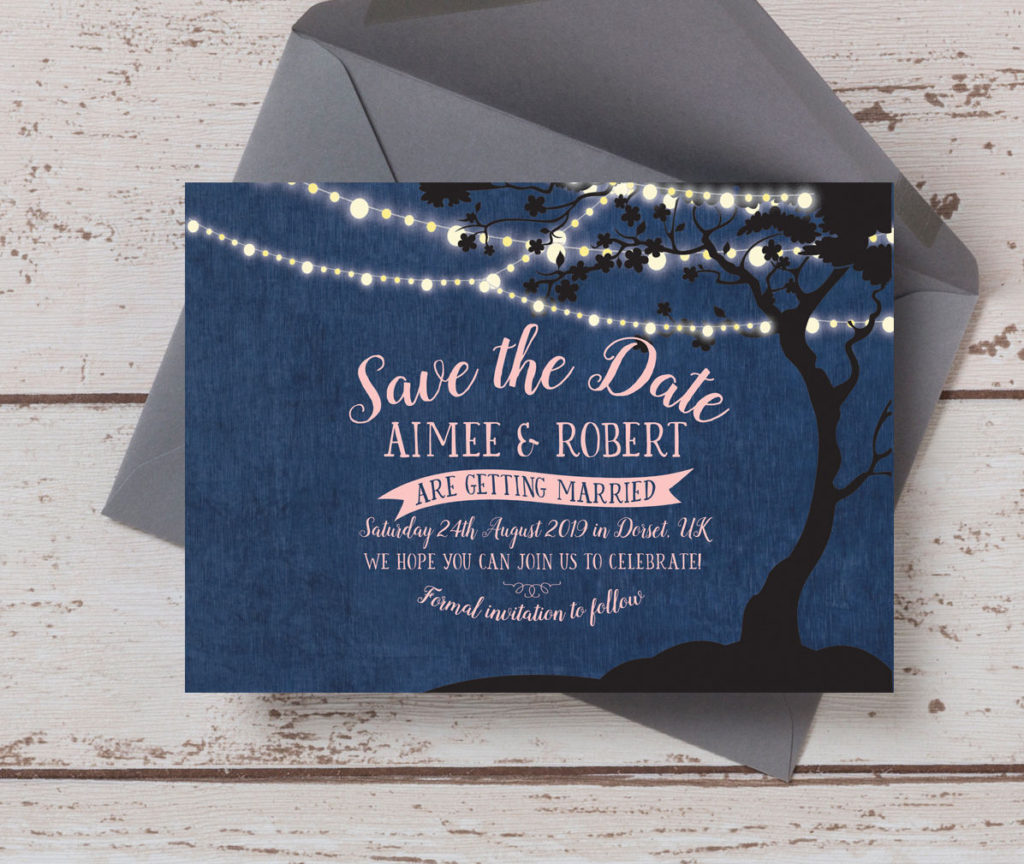 Save the Date Or Evening with Kraft Envelopes 