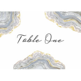 Agate Crystal Silver Grey Table Name