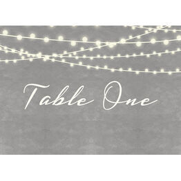 Dove Grey Fairy Lights Table Name