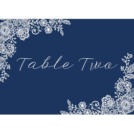 Floral Lace Wedding Table Name