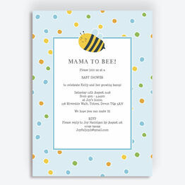 Bumble Bees Baby Shower Invitation - Blue