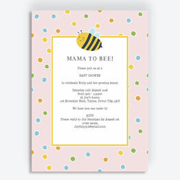 Bumble Bees Baby Shower Invitation - Pink