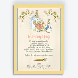 Flopsy Bunnies Naming Day Ceremony Invitation