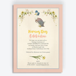 Jemima Puddle Duck Naming Day Ceremony Invitation