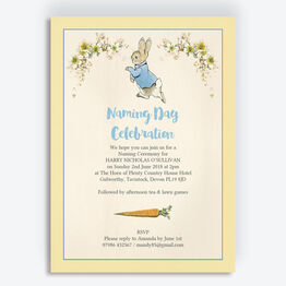 Peter Rabbit Naming Day Ceremony Invitation