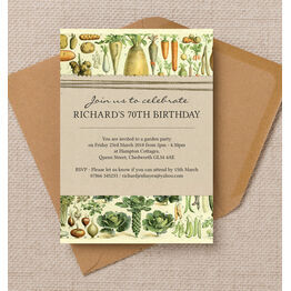 Gardening / Allotment Themed Birthday Party Invitation