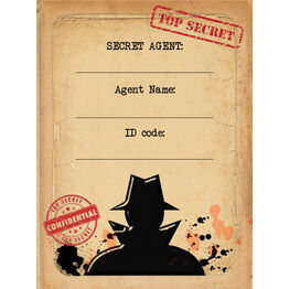 Spy Mission / Secret Agent Name Cards - Set of 9