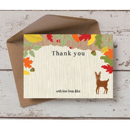 Woodland Animals Thank You Card