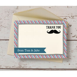 Little Man/ Moustache Themed Thank You Card