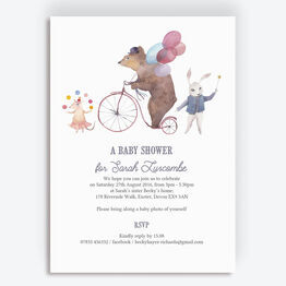Circus Friends Baby Shower Invitation