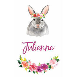 Flower Crown Animals Name Cards - Set of 9