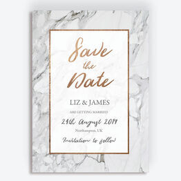 Marble & Copper Wedding Save the Date