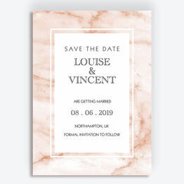 Blush Marble Wedding Save the Date