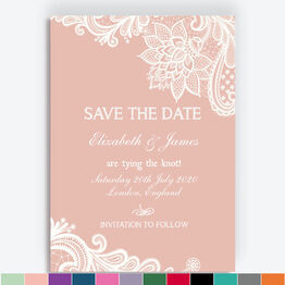 Romantic Lace Save the Date