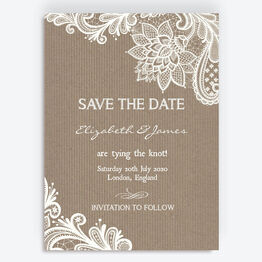 Rustic Lace Save the Date