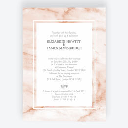 Blush Marble Wedding Invitation