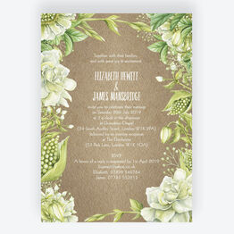 Rustic Greenery Wedding Invitation