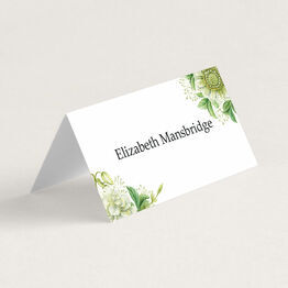 Greenery Folded Wedding Place Cards