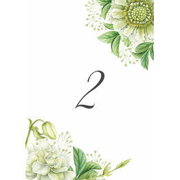 Greenery Table Number