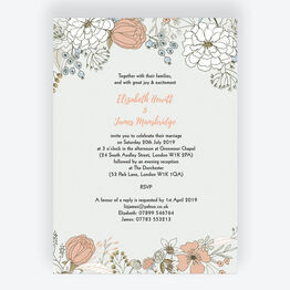 Wild Flowers Wedding Invitation
