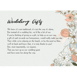Wild Flowers Gift Wish Card