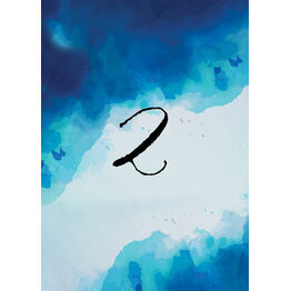 Blue Watercolour Table Number
