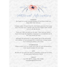 Country Flowers Guest Information Card