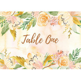 Gold Floral Table Name