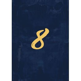 Navy & Gold Table Number