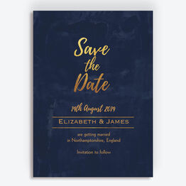 Navy & Gold Save the Date
