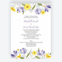 Lilac & Lemon Wedding Invitation