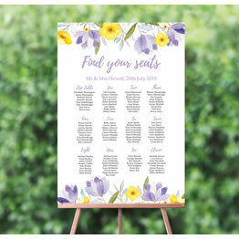 Lilac & Lemon Wedding Seating Plan