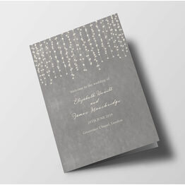 Fairy Lights Wedding Order of Service Booklet