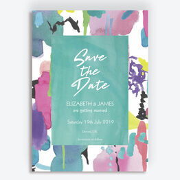Bright Watercolour Wedding Save the Date