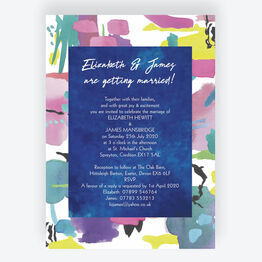 Bright Watercolour Wedding Invitation