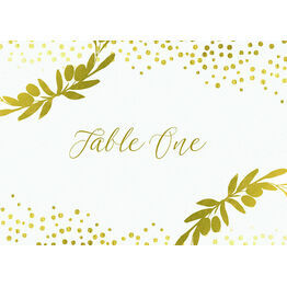 Golden Olive Wreath Table Name