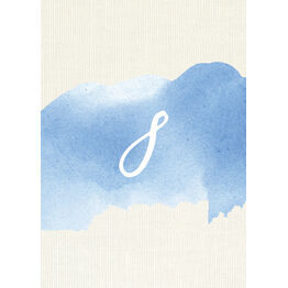 Pastel Blue Watercolour Table Number