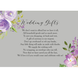 Pastel Lilac Flowers Gift Wish Card