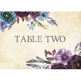 Purple Floral Table Name