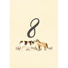 Rustic Farm Table Number