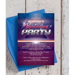 Retro SciFi Birthday Party Invitation