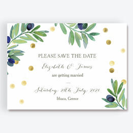 Olive Wreath Save the Date