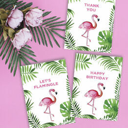 Flamingo Personalised Name Cards